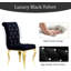 Chaise parsons rembourrée en velours Ladarius