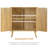 Eilonwy Boho Storage Cabinet with Natural Rattan Door & Adjustable Shelves-1874295354