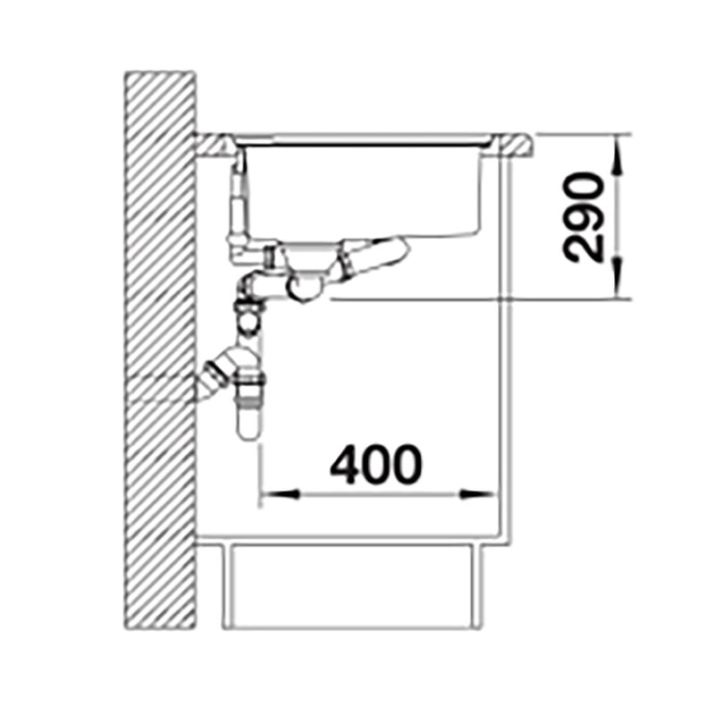 Axial III 1.5 Bowl Inset Kitchen Sink, Left