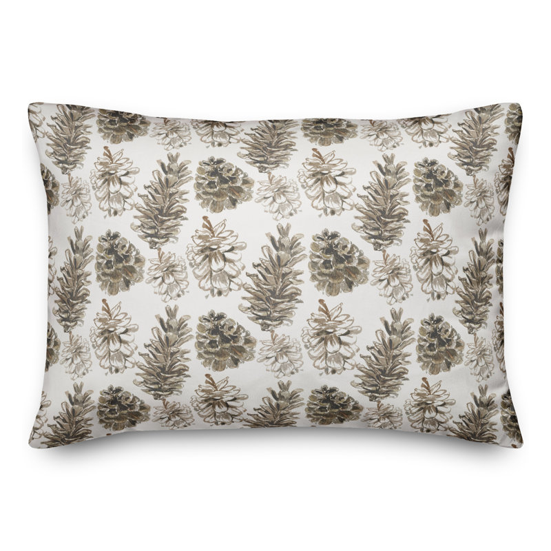 Floral Throw Pillow, White
