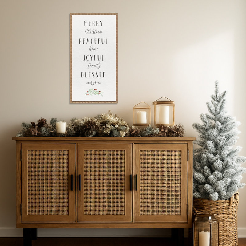 Cozy Christmas Panel I by Hartworks Studio Framed Canvas Wall Art Print