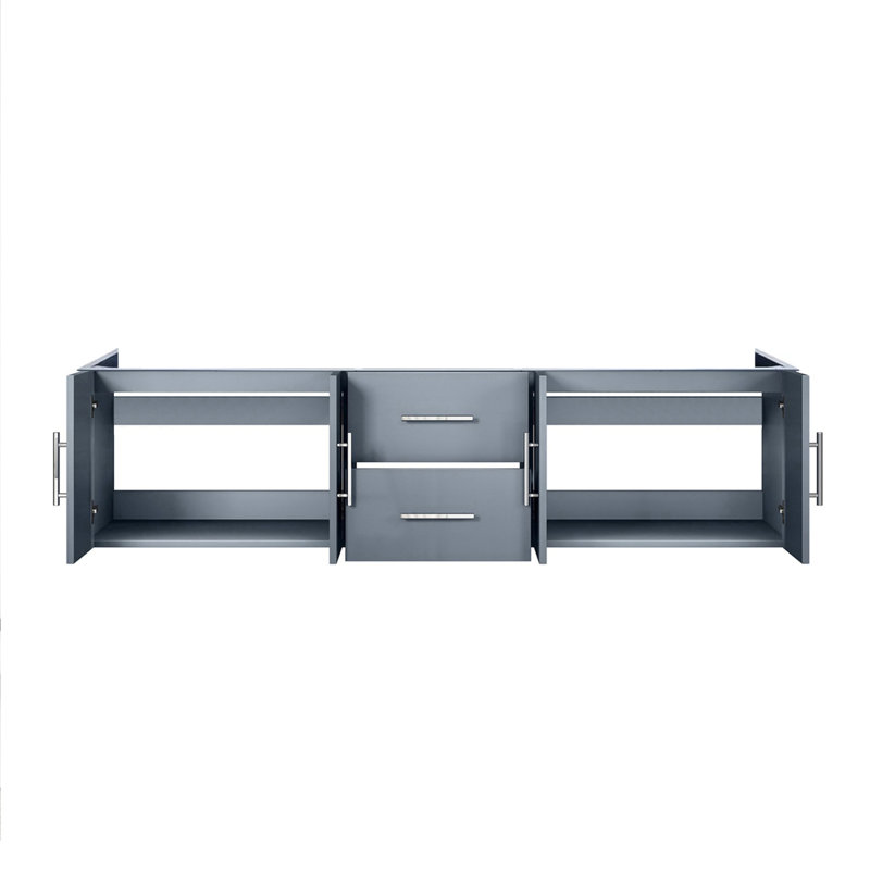 Meuble-lavabo double gris foncé de 72 po X P 22 po D, Gris foncé