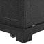 Îlot de cuisine cannelé K&K avec armoire de rangement pour poubelle, prise de courant, support de rangement interne, îlots de cuisine roulants sur 5 roues avec 3 tiroirs, 3 supports latéraux ouverts pour poubelle de 10 gallons, noir-1440802089