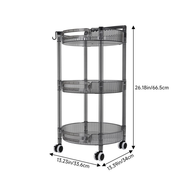 66.5cm H x 33.6cm W Utility Cart with Wheels