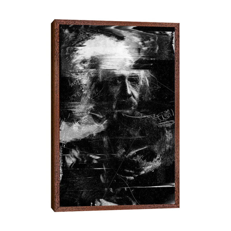 Einstein by Nicebleed - Print on Canvas, Classic Brown Wood Framed, 152.4cm H x 101.6cm W x 3.81cm D