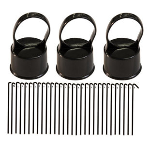 1-5/8 in. Black Line Post Kit