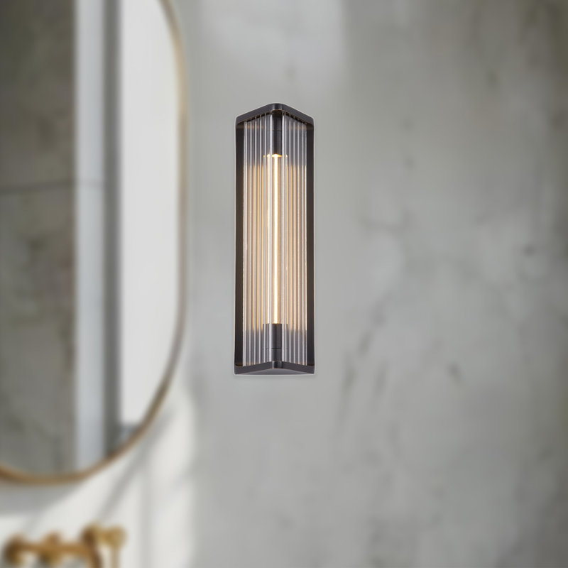 Sabre 1 - Light LED Bath Bar, Ribbed Glass/Urban Bronze