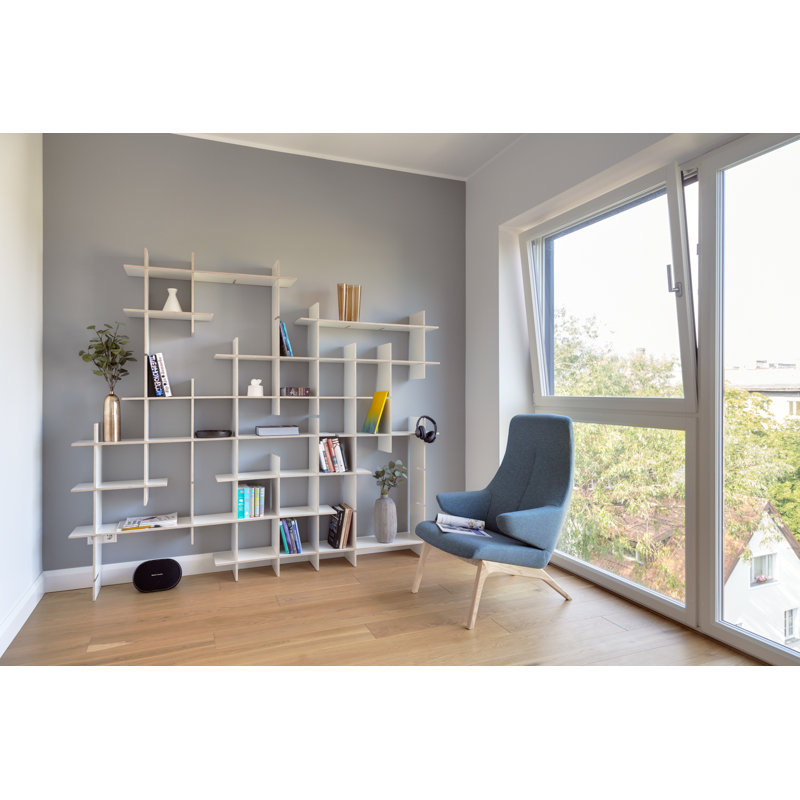 Valparaiso 223cm H x 223cm W Geometric Bookcase