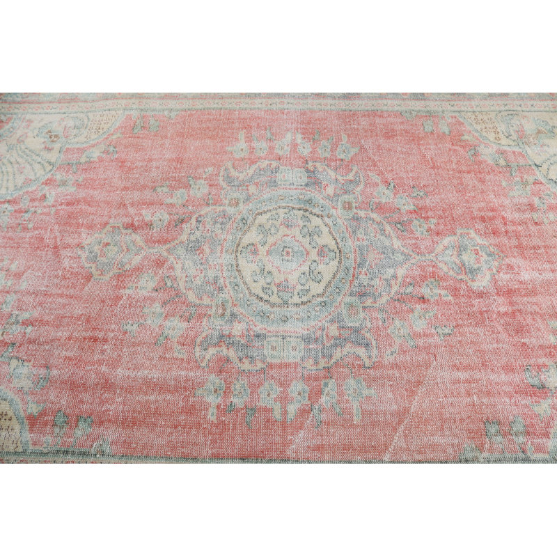 Le tapis turc Oushak fait à la main de couleur rouge riche offre un style éclatant pour les salons et les chambres