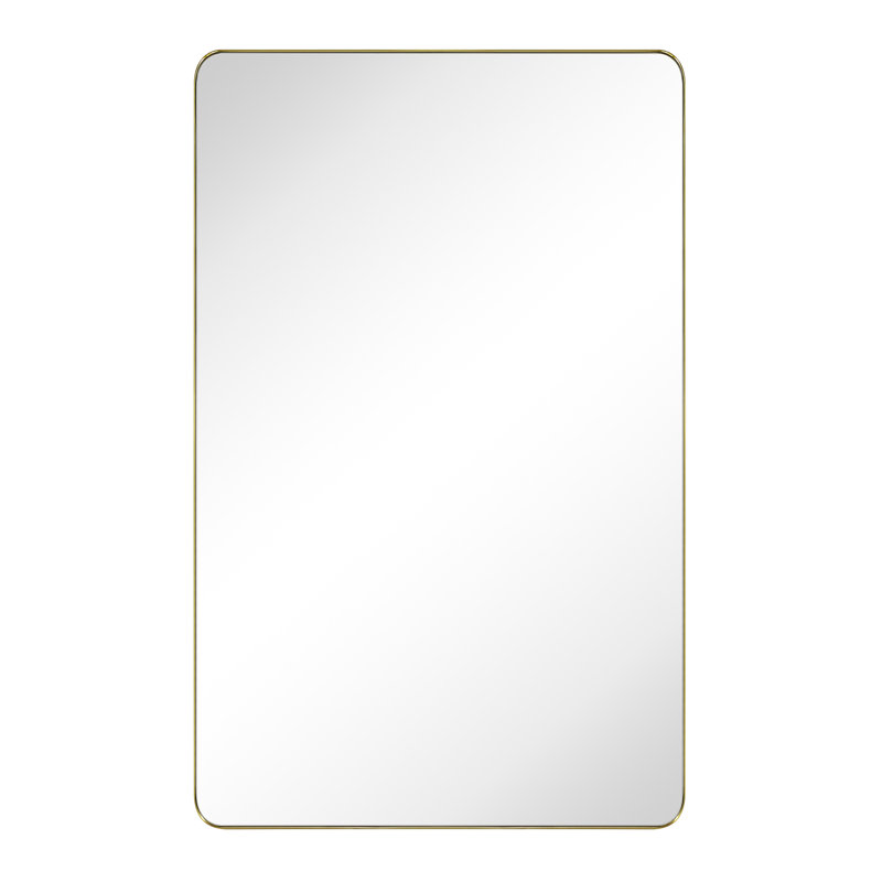 Miroir de salle de bain Kengston, Or brossé, 48 po x 30 po
