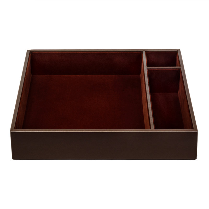 Faux Leather Desk Organizer