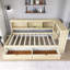 Lit de jour en bois avec ports USB, tiroirs-1036180469