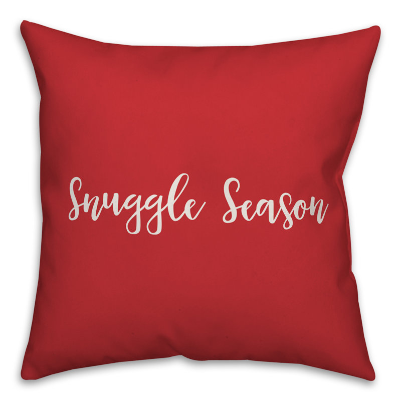  Coussin Snuggle Season, Rouge / Blanc, Housse de coussin