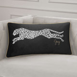 Juicy Couture Velvet Cheetah Plush Decorative Throw Pillows - 14" x 24"
