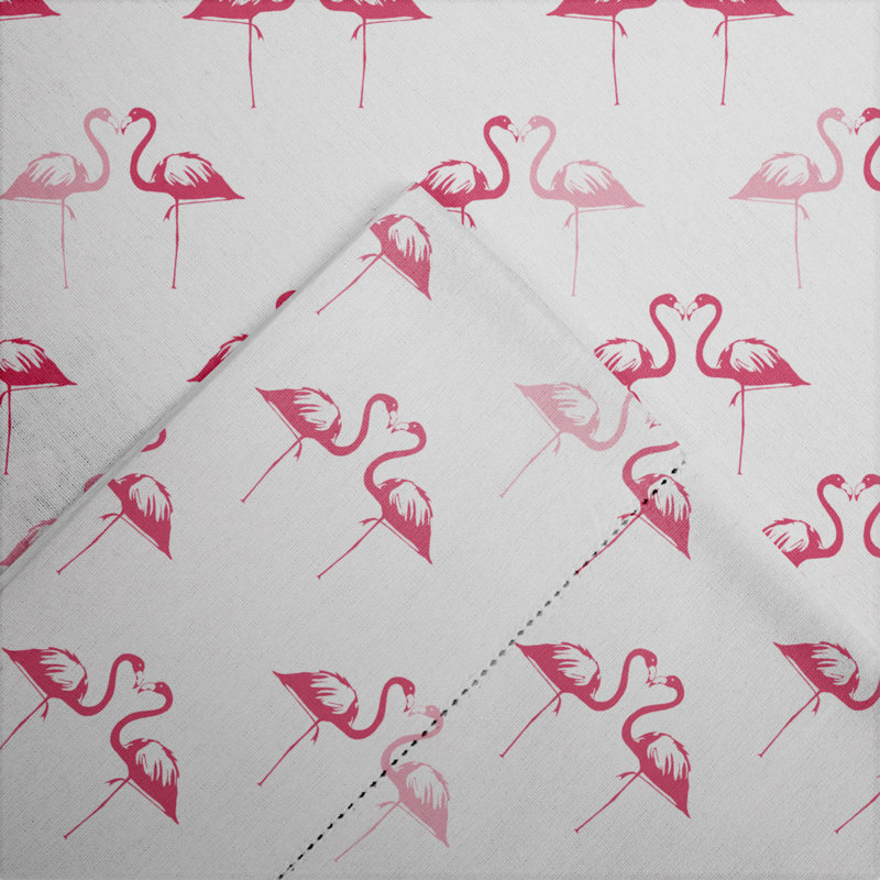 Pointehaven 180 GSM Velvet feel Luxury Flannel Sheet Set , Flamingos, Cal King