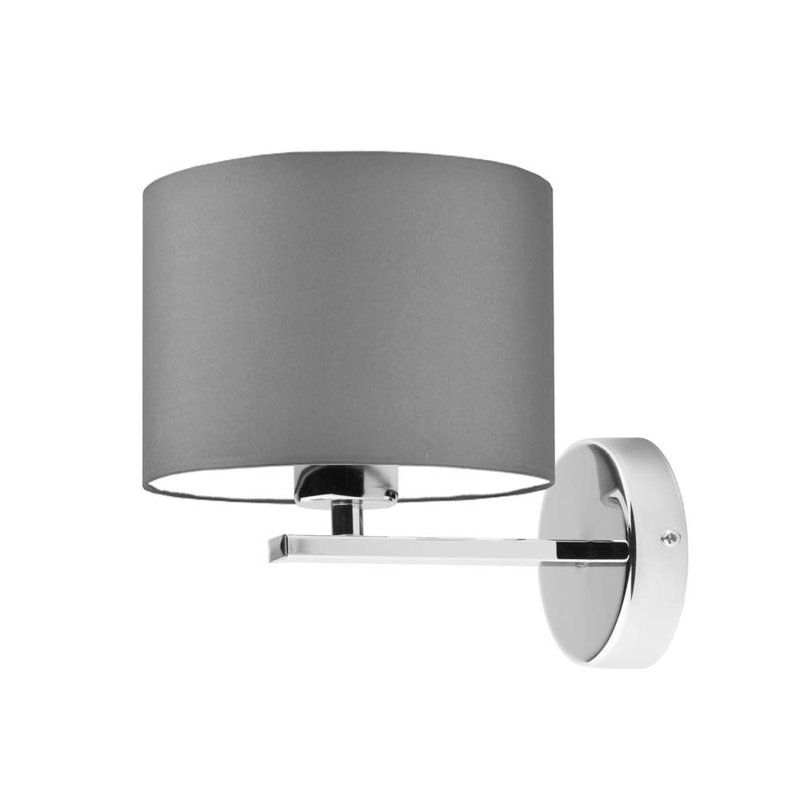 Ayaka Steel Armed Sconce, Chrome, Grey