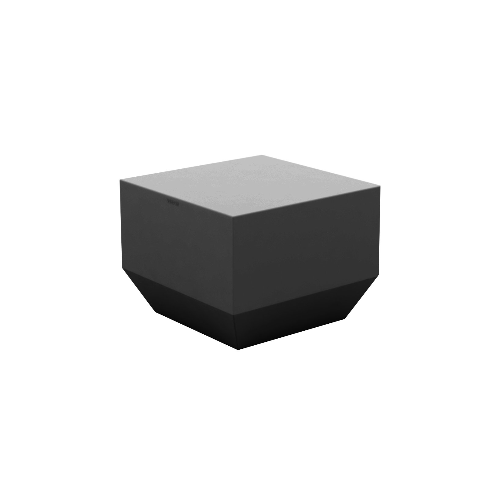 Vela Resin Coffee Table, 15.75" W x 15.75" L x 11.75" H, Anthracite