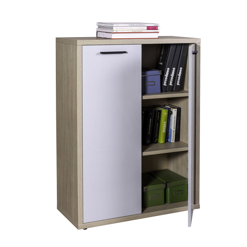 Davinci 112 cm H x 82 cm W Standard Bookcase, Grey