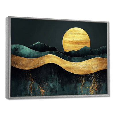 «Sunrise On Forest And Peaks Solitude Horizon II», art mural abstrait