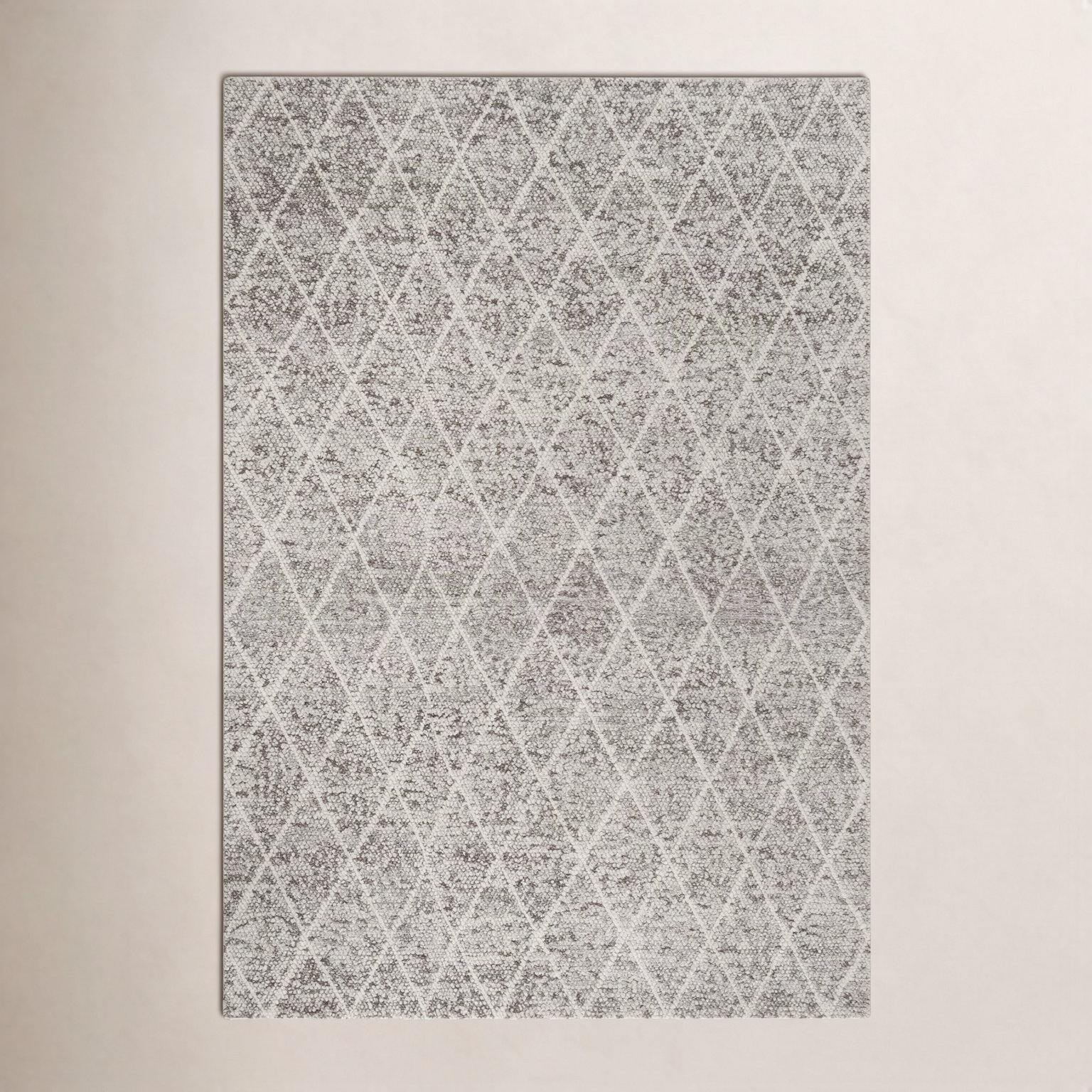 Huberty Brown Gray Hand-Woven Geometric Rug, Rectangle 8' x 10'