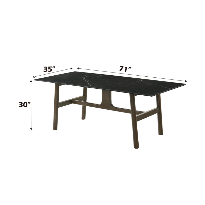 Table de salle à manger en céramique et noyer Destin (sans la chaise)