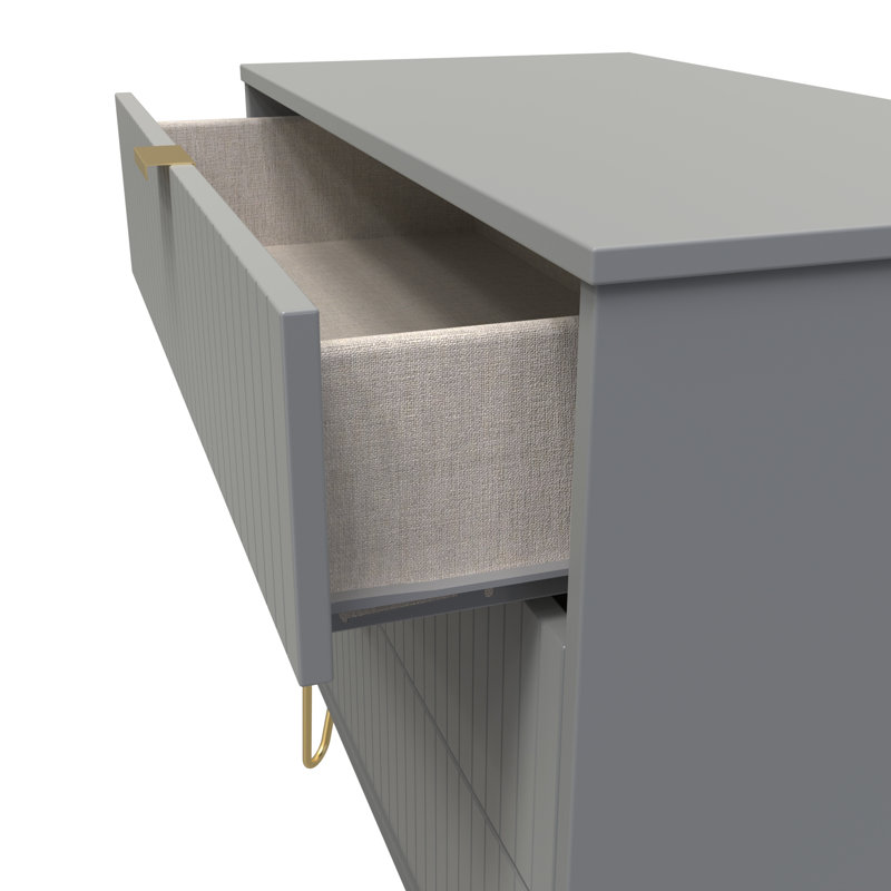 Fully Assembled Aldin 3 - Drawer Chest of Drawers, Dusk Grey