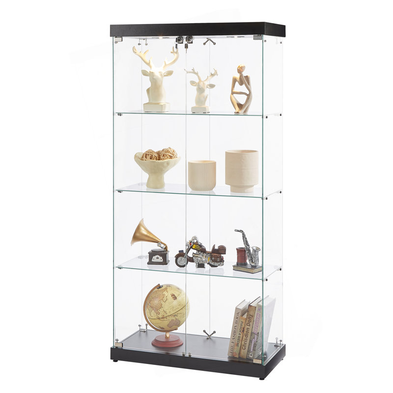 Stylish Glass Display Cabinet With Multiple Features For Versatile Use And Enhanced Display