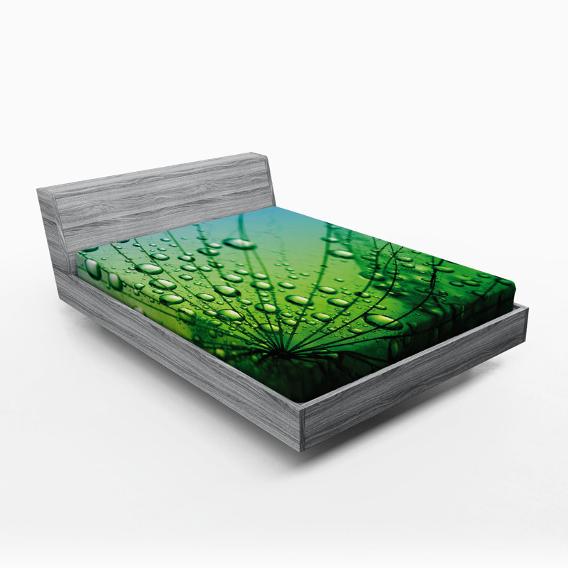 Microfiber Floral Fitted Sheet, Full Fitted Sheet