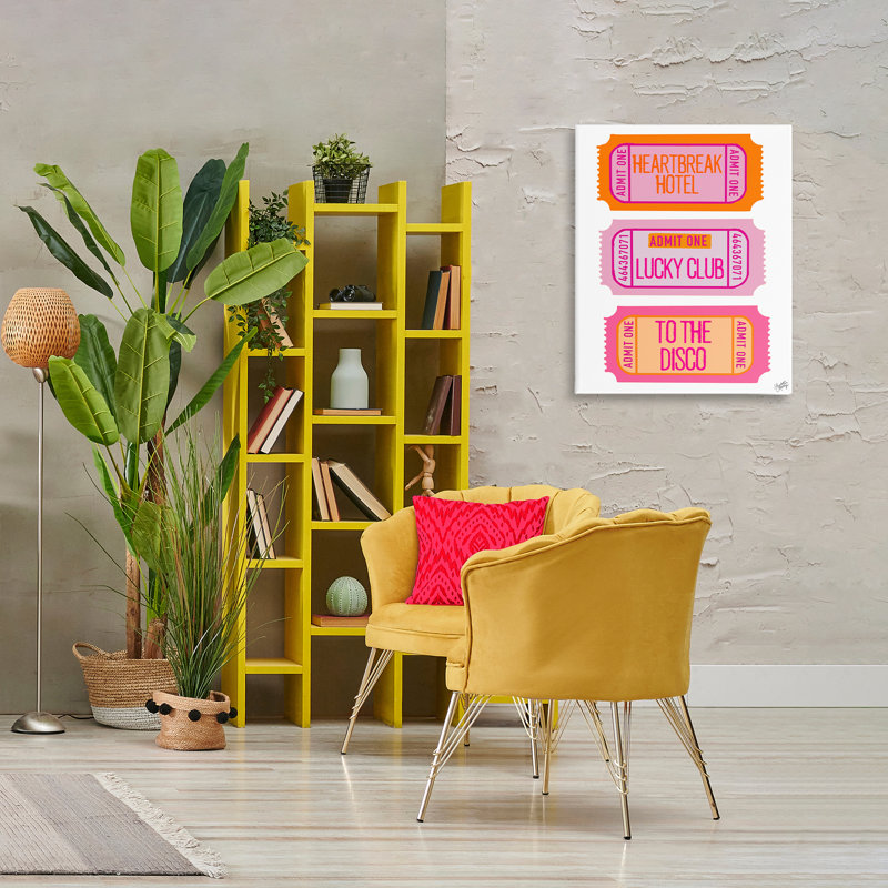 "Disco phrases", art mural par Elizabeth Medley, H 30 po x l 24 po