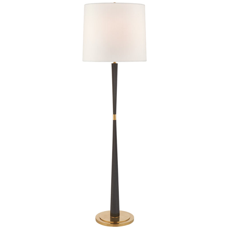 Refined Floor Lamp, Ebony/Soft Brass