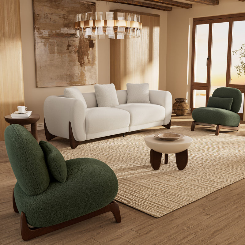 Ensemble de salon Morgan Morgan, Beige/vert
