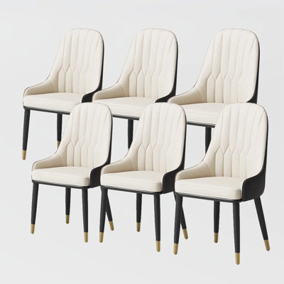 Modern Contemporary Upholstered Dining Chairs, High Back Armchairs