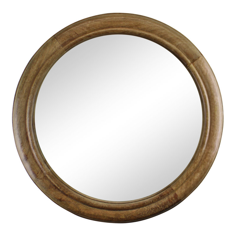 Dallas Wood Flat Wall Mirror