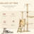 53" Plush And Sturdy Interactive Cat Condo Tower With Scratching Post Activity Tree House