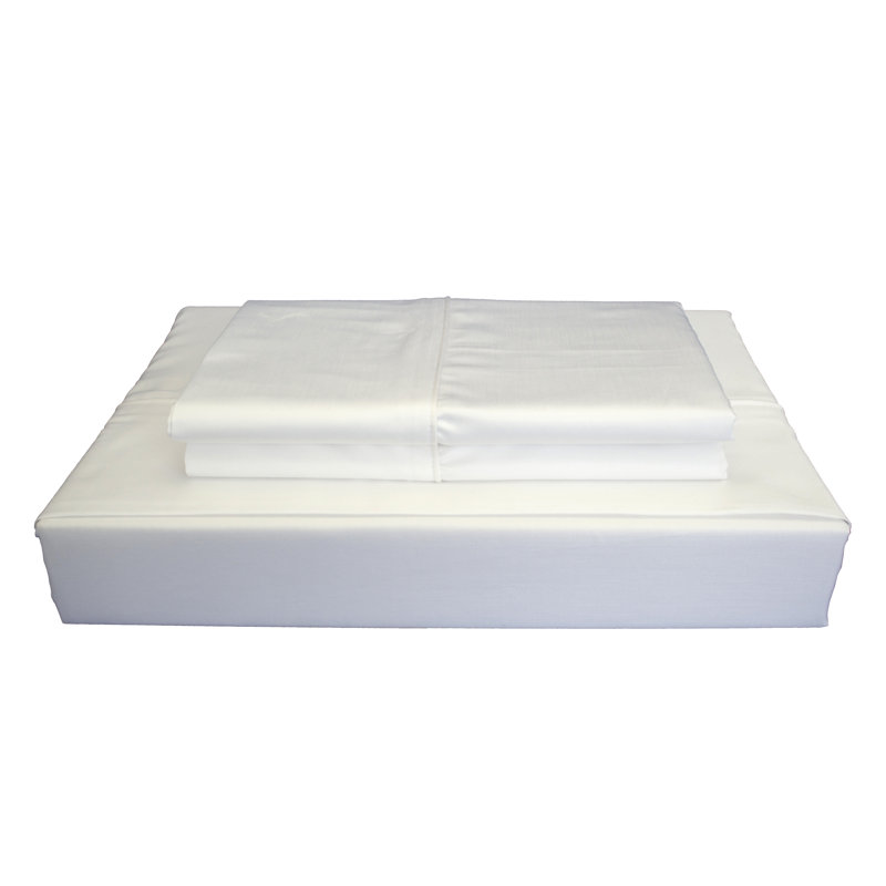 Ensemble de draps 100% coton de qualité égyptienne Duncan 620TC, Blanc, Très grand