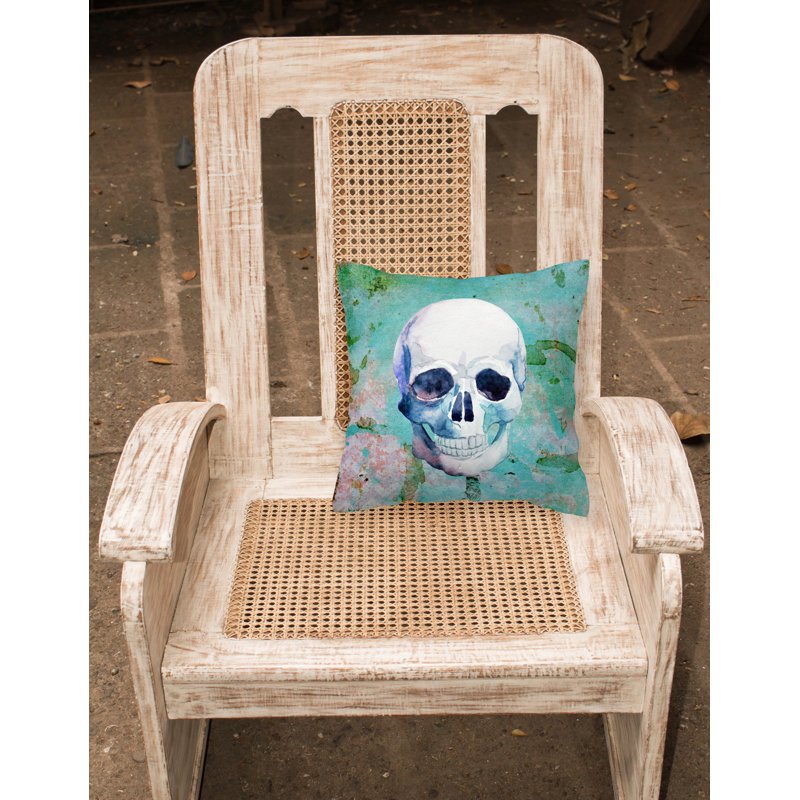 Coussin intérieur/extérieur crâne, 18 po x 18 po