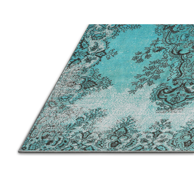 Tapis oriental bleu / gris, Rectangle 7 pi x 9 pi