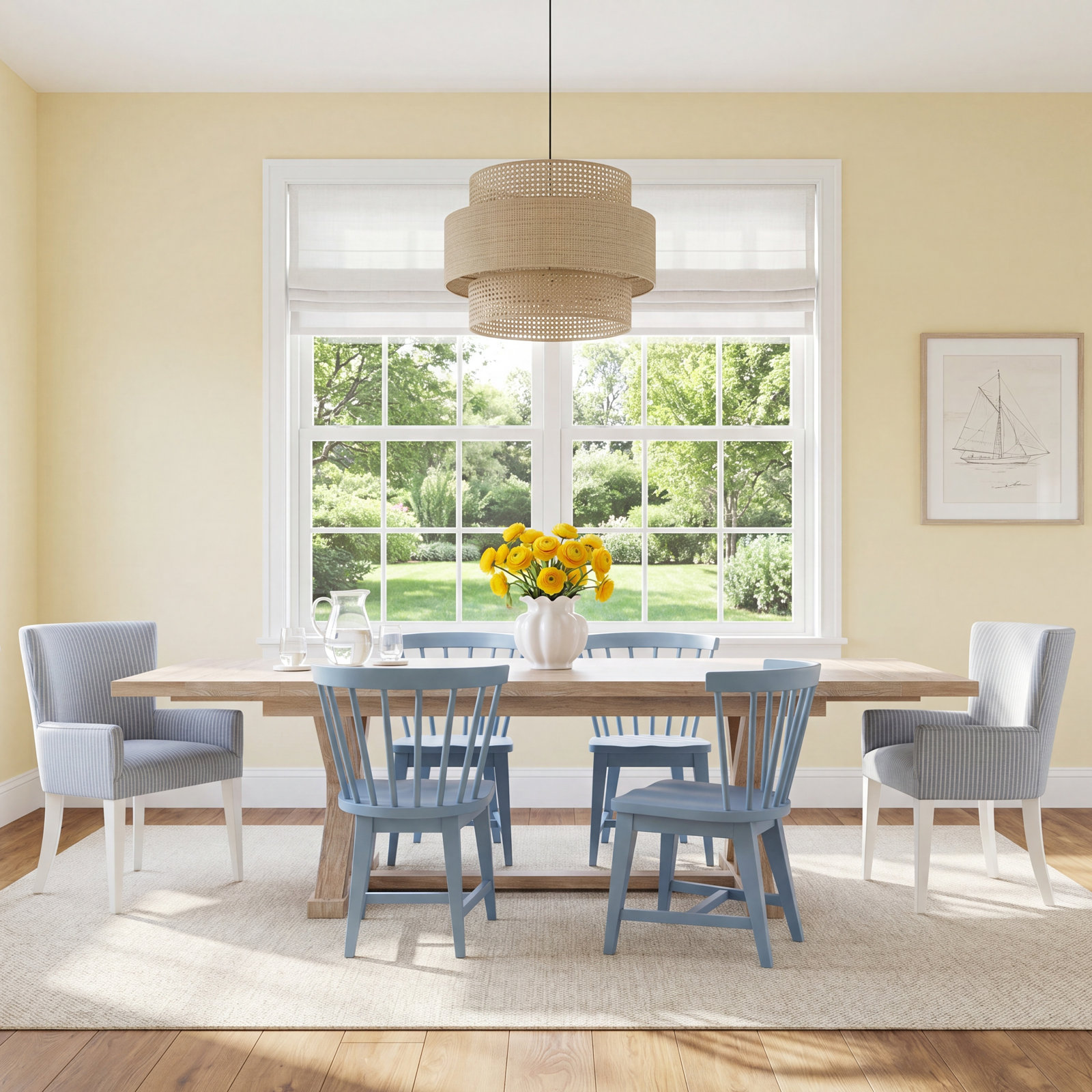 Lana Dining Table Set with Removable Leaf
