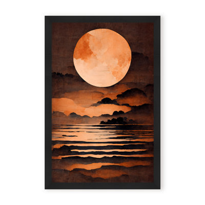 Nature Inspired Full Moon by  - Picture Frame Painting on Paper