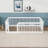Full Wooden Floor Bed With Guardrails-2059495607
