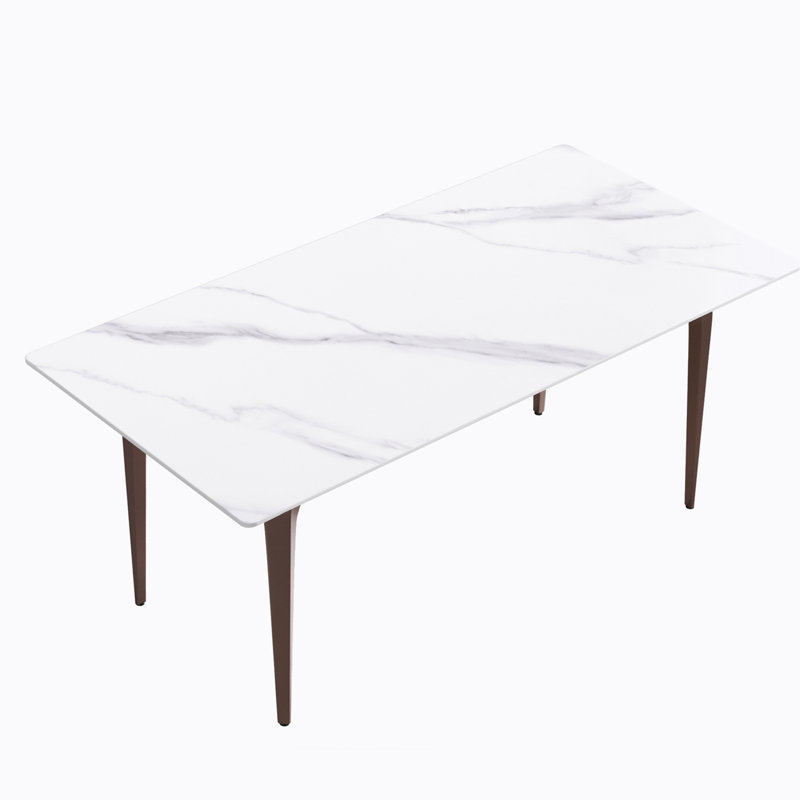 Table de salle à manger rectangulaire L 70,96 po x l 35,52 po Eaimor, H 29,53 po x l 63 po x P 35,43 po, Blanc