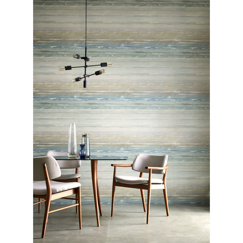 Elements Wallpaper, Stone/Teal