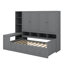 Wooden Daybed Featuring Three Drawers, All-In-One Storage Unit, Desk, And Shelving-26168498-26168497