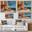 Orange Beach House Retreat - Décoration murale nautique et plage-95876152-95876151