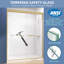 60 po X P 75 po H Double porte coulissante pour douche or avec pare-baignoire en verre transparent semi-sans cadre