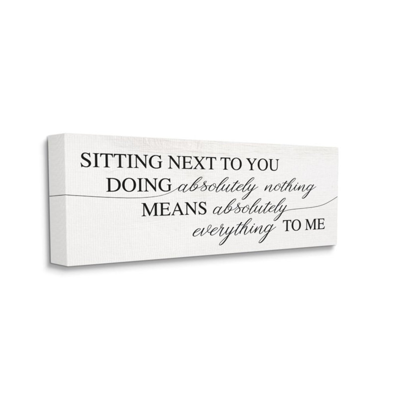 Rien ne signifie tout phrase romantique par Daphne Polselli - impression d'art graphique, H 30 po x l 13 po x P 1,5 po