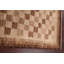 Tapis beige / brun en laine noué à la main de conception unique 3 pi 11 po x 6 pi New Age