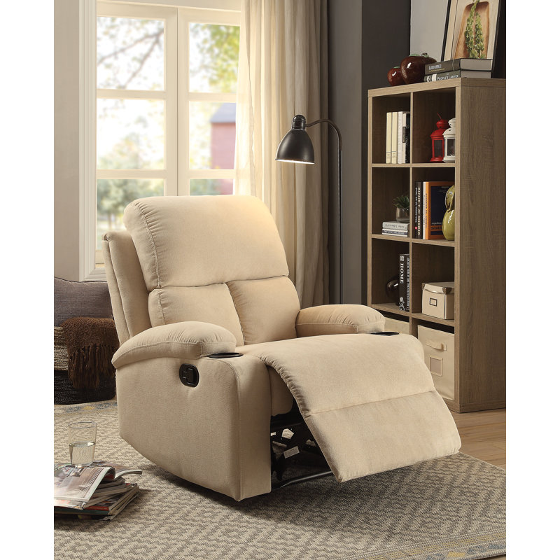 Fauteuil inclinable Piontek, Velours beige
