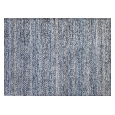 Machine Washable Indoor/Outdoor Xhevrie Blue Rug