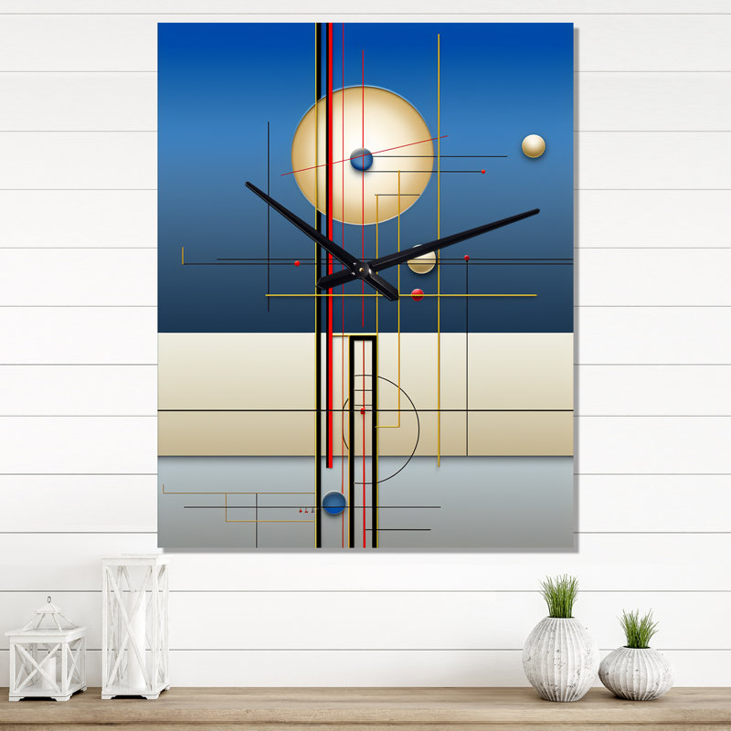 Horloge murale géométrique moderne, Grand